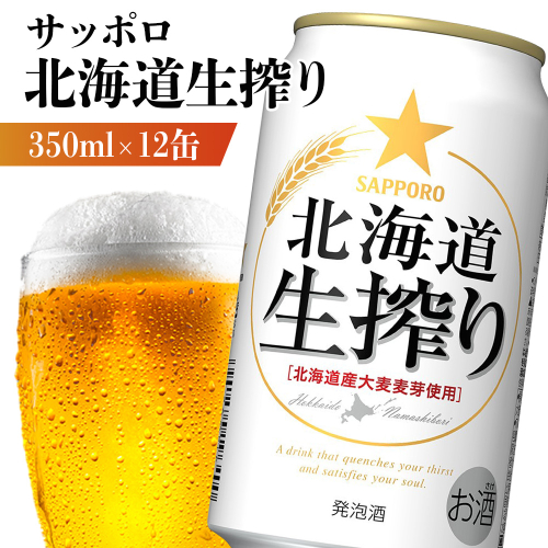 【！9/28で受付終了！】【北海道恵庭工場製造】北海道生搾り 350ml×12本【88015101】