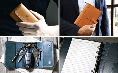 本革5連キーケースとバイブルサイズシステム手帳（15mmリング）セット フィーユ 滋賀県長浜市/株式会社ブラン・クチュール[AQAY448]