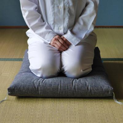 ふるさと納税 筑後市 筑後織座布団:ツムギ(色:灰) |  | 03