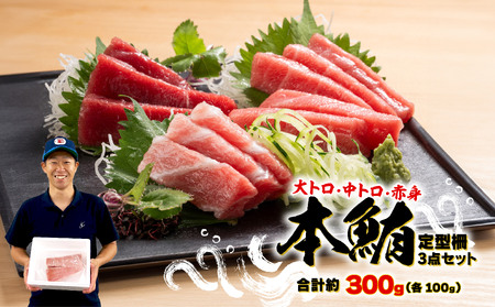 本まぐろ 3種詰合せ 約300g まぐろ【fjd13】