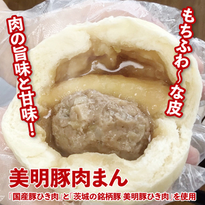 【数量限定】特大！常陸牛すき焼きまん＆美明豚肉まん 贅沢2種食べ比べセット（計8個）（MN-2）