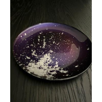 ふるさと納税 海南市 フラットプレートS　マジョ銀箔ブルー |  | 01