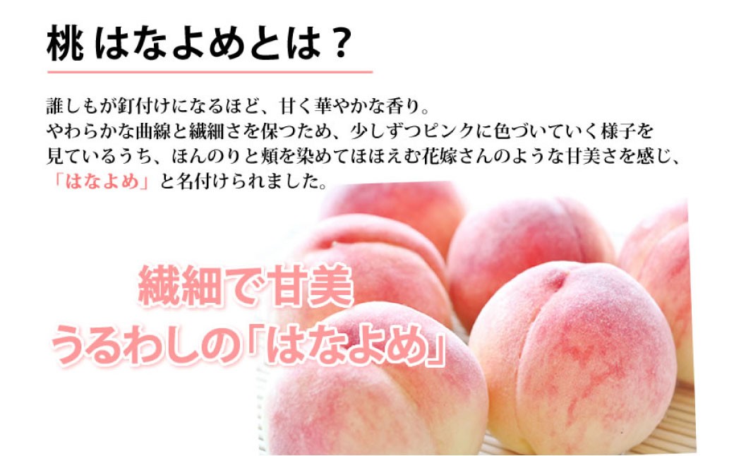 桃 はなよめ 秀品 約900g 6-10玉入り