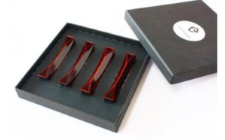 【nokutare】 飛騨春慶の箸置き４個セット 箸置き はし置き 箸 カトラリーレスト 春慶塗 伝統工芸 紅 プレゼント 贈り物 結婚祝い 飛騨高山 ノクターレ TR3832