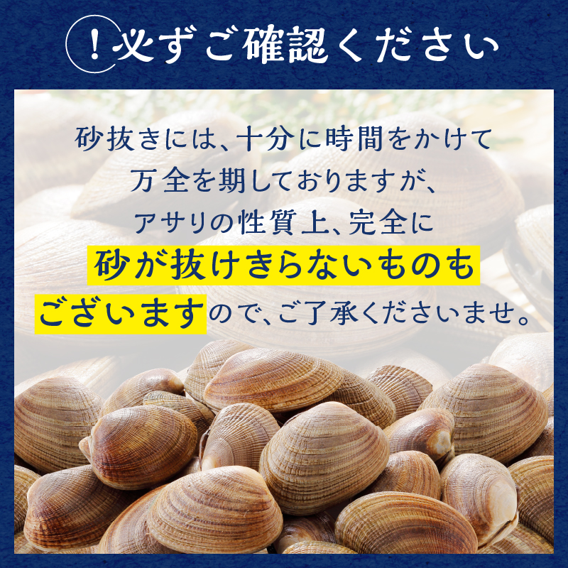 1月～3月発送分《先行予約・期間限定》浜中町産活あさり(500g×6袋セット)_230205-01