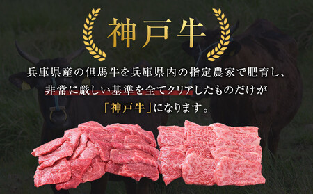 ＜お試し用＞＜神戸牛＞焼肉セット　400g(赤身焼肉200g、バラ焼肉200g)