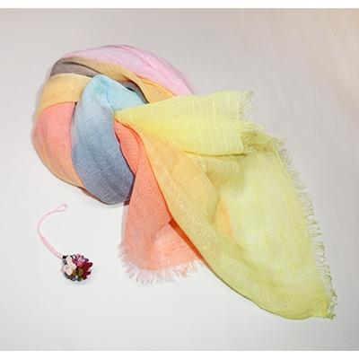 ふるさと納税 泉南市 ●◆手染めスカーフ(暖色系)と和風小花ストラップのセット |  | 01