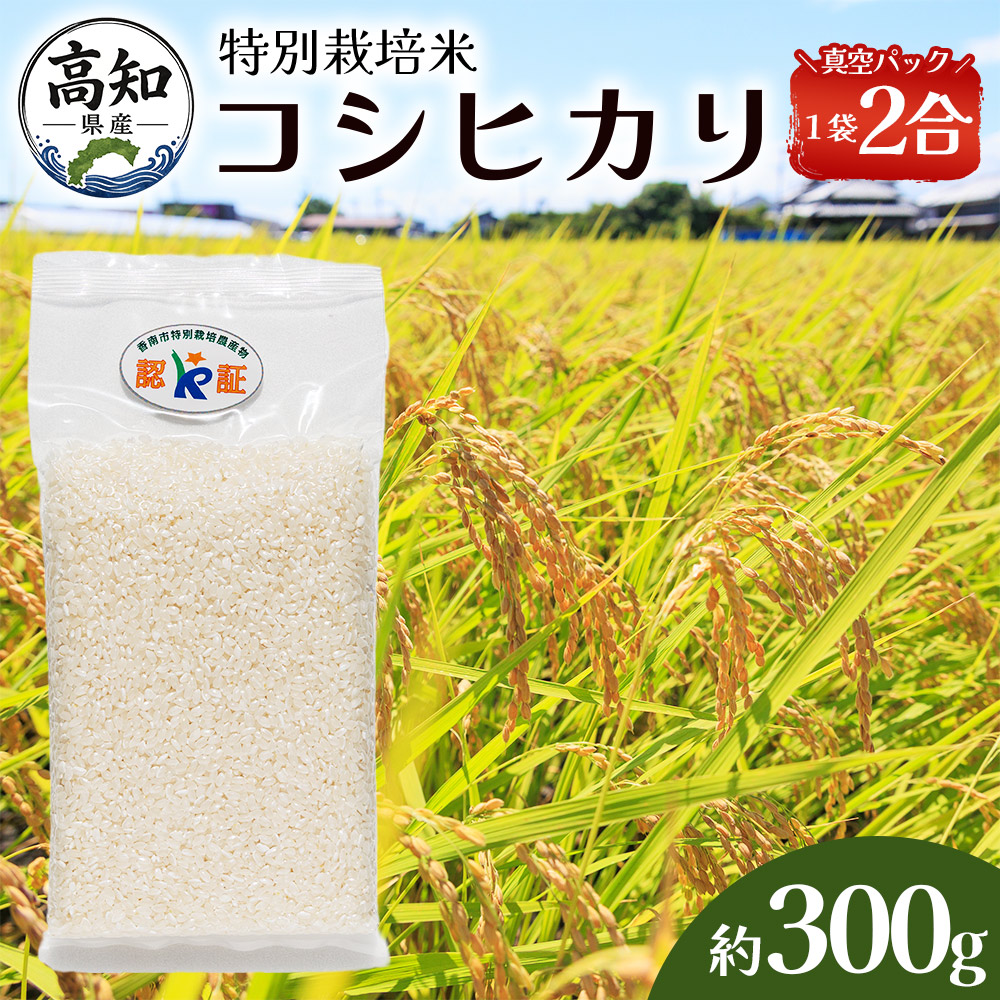 【令和8年度産】 米（コシヒカリ）2合（300g） お米 精米 こしひかり 2合 特別栽培 真空包装 真空パック 使い切り SDGs 備蓄 こめ コメ お米 おこめ ライス ke-0058