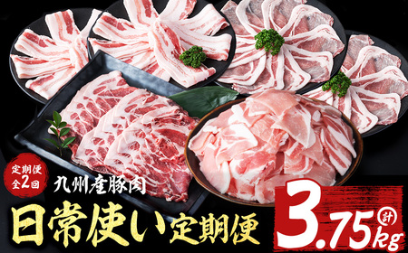 【ふるなび限定】 【定期便全2回】 九州産豚肉の日常使い定期便 (2ヵ月連続・計3.75kg) FN-Limited-SP t0025-001