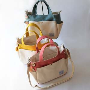 【ころりん工房】ふとっちょころりん／ベージュ／富士金梅 8号帆布バッグ