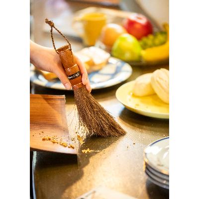 ふるさと納税 海南市 国産棕櫚手箒　柿渋はりみ塵取りセット |  | 01