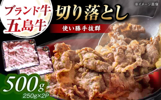 五島牛 切り落とし 500g（250g×2p） 五島市/五島牛 肉のむらおか [PGP005]