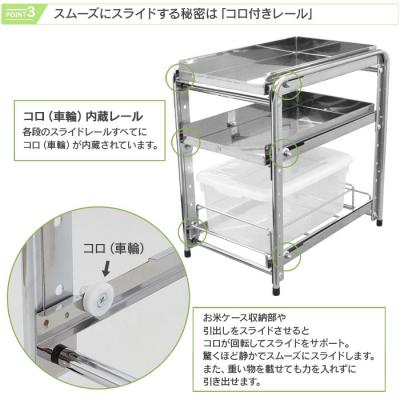 ふるさと納税 三条市 シンク下スライド米びつラック 「ハイタイプ」燕三条製  日本製 [川口工器]【039S017】 |  | 03