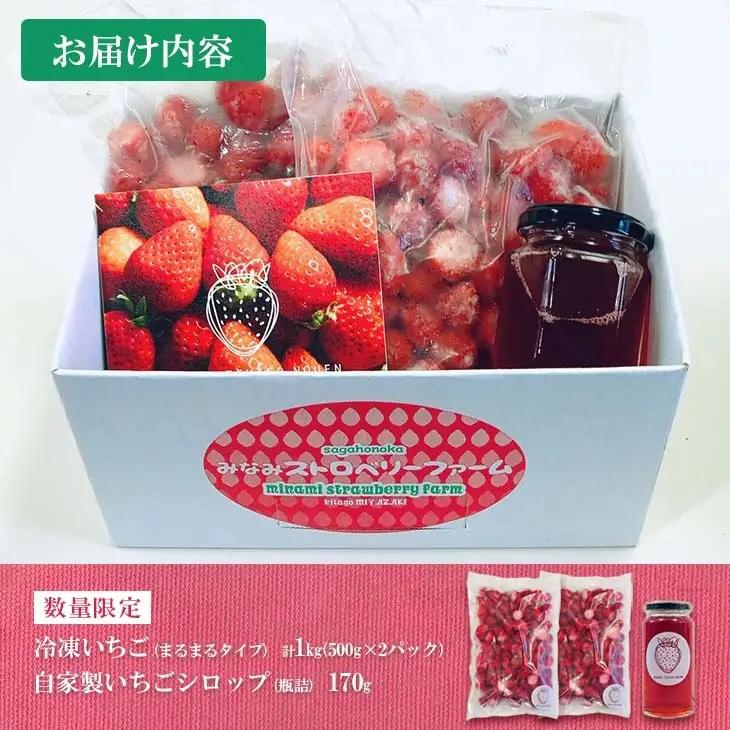 グランプリ受賞 数量限定 冷凍いちご シロップ付 計1kg+170g 【まるまるタイプ】_BAV3-24
