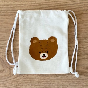 [tulip bear (チューリップベア)] おおきなくまのベビーTシャツ 80サイズとナップサックのセット★イラスト：hanaさん｜ベビー用品 赤ちゃん キッズ 男の子 女の子 出産祝い ギフト 