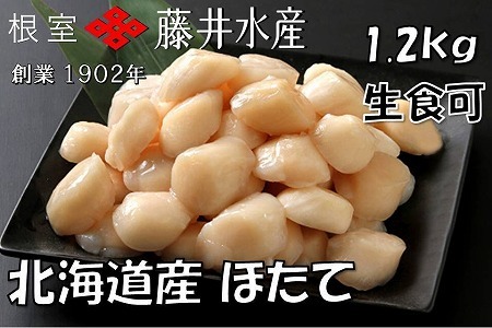 ＼漁業者応援品／お刺身ほたて貝柱1.2kg A-42125