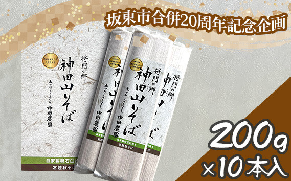 
No.775 【坂東市合併20周年記念企画！！】神田山そば10本入りセット ／ 蕎麦 ソバ 麺 めん 茨城県 特産品
