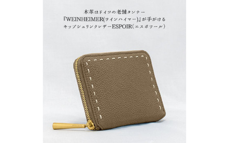 NG-11 BONNY(ボニー) /本革ラウンドファスナー二つ折り財布 CAMEL(キャメル)