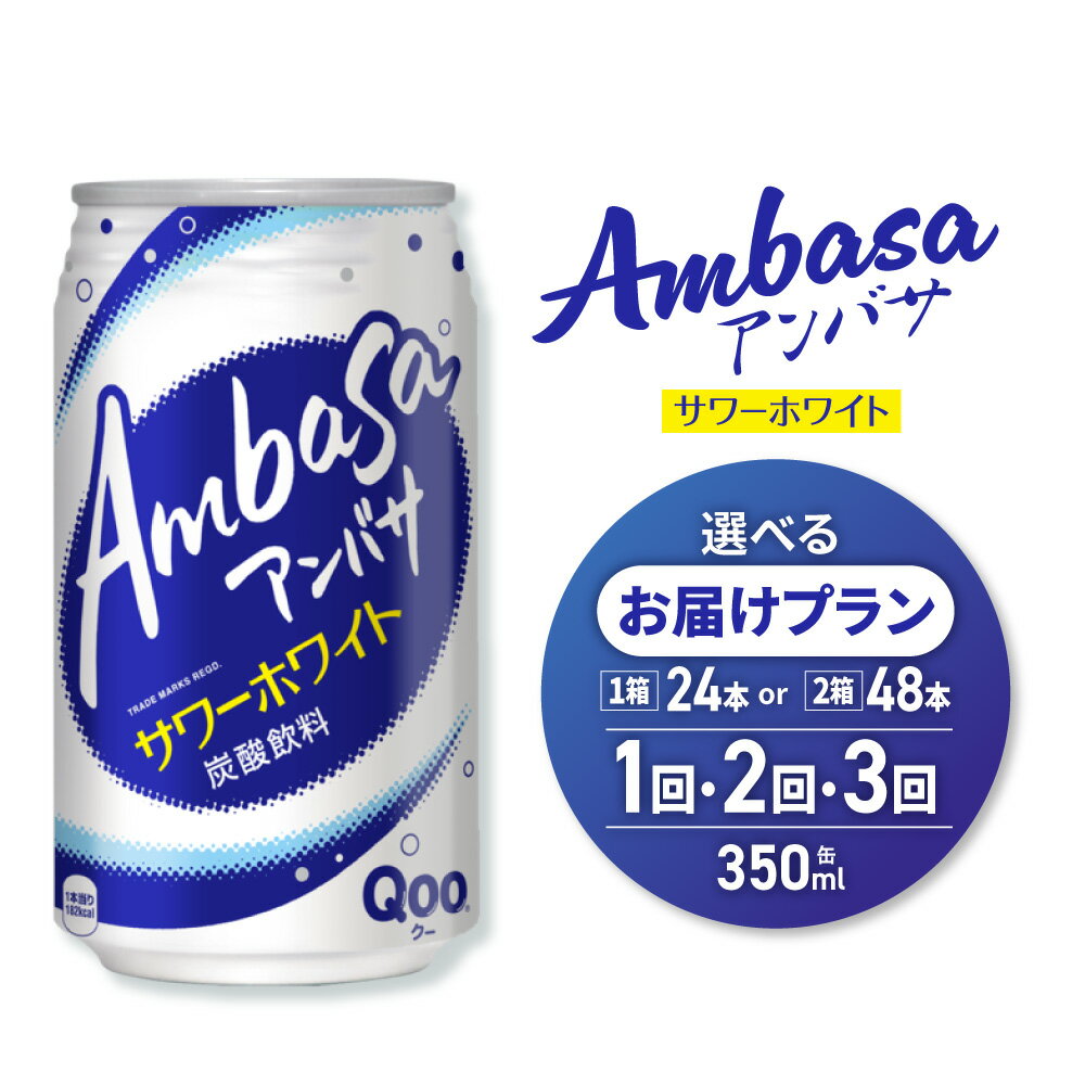 【ふるさと納税】 アンバサ サワーホワイト 【 選べる 本数 お届け回数 】 350ml 缶 24本 48本 単品 定期便 2ヶ月 3ヶ月 炭酸飲料 甘酸っぱい 乳性 炭酸 まろやか 飲料 ソフトドリンク 北海道 札幌市