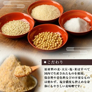 国産原材料使用！手作り 麦みそ 5kg（1kg×5袋）国産 鹿児島県産 の 手づくり麦みそ を 小分け にして 冷蔵で お届け！保存料や着色料など不使用！【A-1771H】