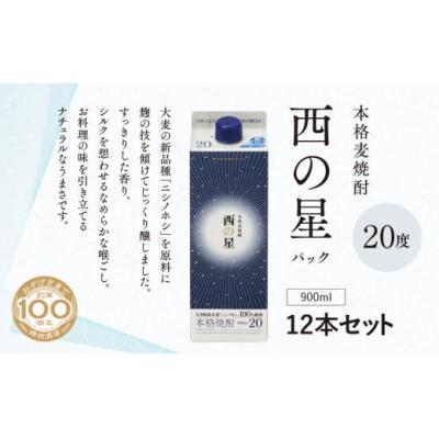 ふるさと納税 宇佐市 西の星 20度 パック(900ml×12本) 【107303900】【時枝酒店】