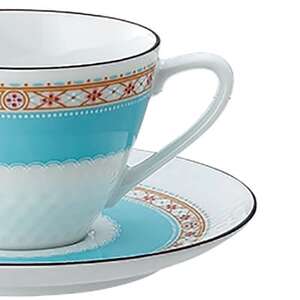 ノリタケ【ハミングブルー】カップ＆ソーサーペア【1637939】