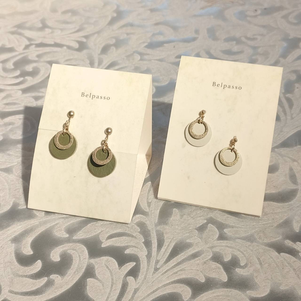 
革で作るBelpassoのイヤリング・ピアス
