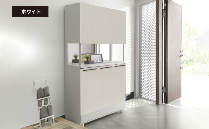 New keely（ニューケリー）幅120 シューズボックス ホワイト【北海道・東北・沖縄・離島不可】CN051-WH