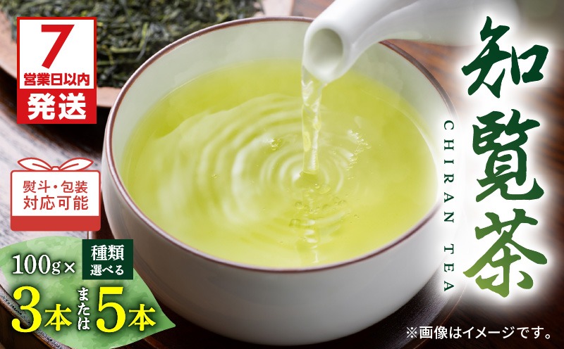 ＜選べる本数＞知覧茶 3本入り or 5本入り　K115-008