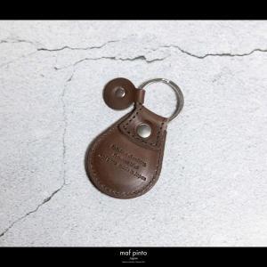 maf pinto (マフ ピント) タグ キーリング キーホルダー キーケース キーチャーム ダークブラウン レザー 本革 日本製