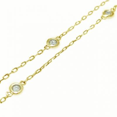 ふるさと納税 甲府市 K18イエローゴールド ダイヤチェーンブレスレット【28861-2】 |  | 01