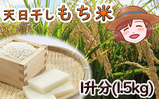 【2024年11月発送開始】岩手県産 天日干しもち米 ひめのもち 精米 もち一升分（1.5kg） ／ 餅 餅米 産地直送 農家直送 【せの畑】