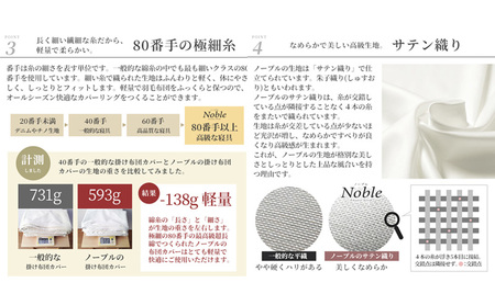 超長綿100% シルクのような艶 ノーブル ベッド用 布団カバー 4点セット キングサイズ  ピンク  静岡 浜松市
