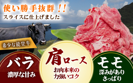 石川県産 能登牛特選スライス（切り落とし）200g×5パック ※2026年1月中旬頃より順次発送予定