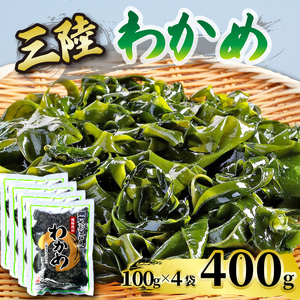 わかめ 400g 湯通し塩蔵わかめ  海鮮 海藻 魚貝類 魚介類 小分け みそ汁 スープ 酢の物 三陸産 岩手県 大船渡市