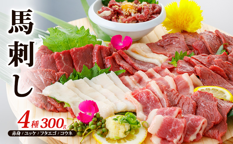 
            馬刺し 4種 300g ファミリーセット 熊本 と畜 馬肉 肉 お肉
          