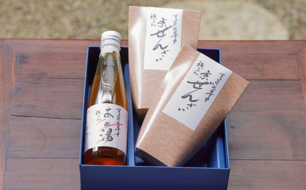 【するがや祇園下里】あめ湯（ひやしあめ）濃縮 1本＋京ぜんざい 2袋