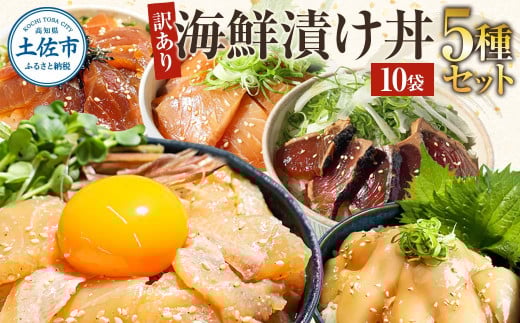 訳あり 海鮮漬け丼（5種×各2P）計10P セット 漬け丼 漬け魚 海鮮丼  マグロ 鯛 イカ ブリ 鰹のたたき 海鮮  国産 漬け づけ丼 食べくらべ 漬け丼の素 海鮮丼の具 海鮮セット まぐろ いか ぶり 鯛 かつおのたたき 鰹タタキ 訳アリ 不揃い 規格外 わけあり 食べ比べ 魚介類 水産加工品 冷凍 食品 保存食 鯛茶漬け 小分け 一人暮らし 簡単 高知 惣菜 11000円