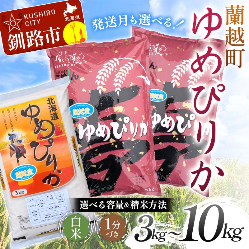 【ふるさと納税】【選べる容量】【令和7年度産】 蘭越町産 ゆめぴりか（3kg／5kg／10kg） 白米 北海道産 米 コメ こめ お米 白米 玄米 F4F-8928var