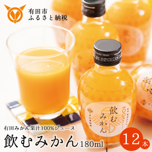 【早和果樹園】飲むみかん12本入（180ml）(B613-4)