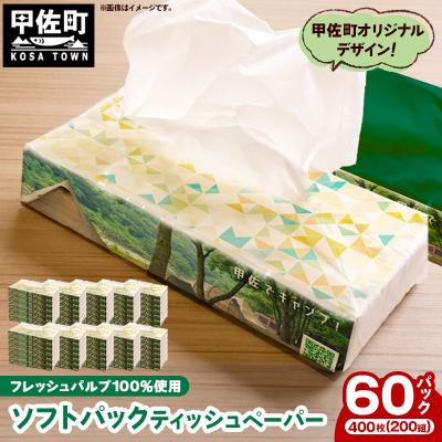 ふるさと納税 甲佐町 ティッシュペーパーソフトパック　400枚(200組)60パック