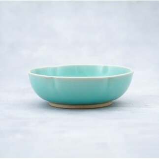 有田焼 翡翠輪花深皿 15.8cm 【 茂正工房 】梶原大敬 陶器 和食器 青磁 手作り 作家もの 食器 A15-308_イメージ3