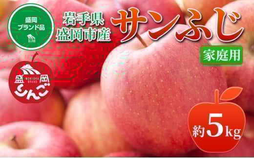 先行予約≪2025年11月下旬～発送≫盛岡ブランド認証『サンふじ』約5kg(家庭用)16～18玉 果物類 林檎 りんご リンゴ