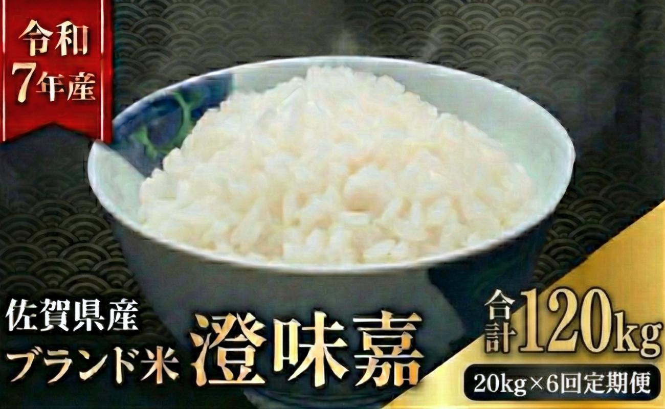
                  【定期便】令和7年産米 澄味嘉 20kg 6回定期便 佐賀県産 お米 夢しずく
                