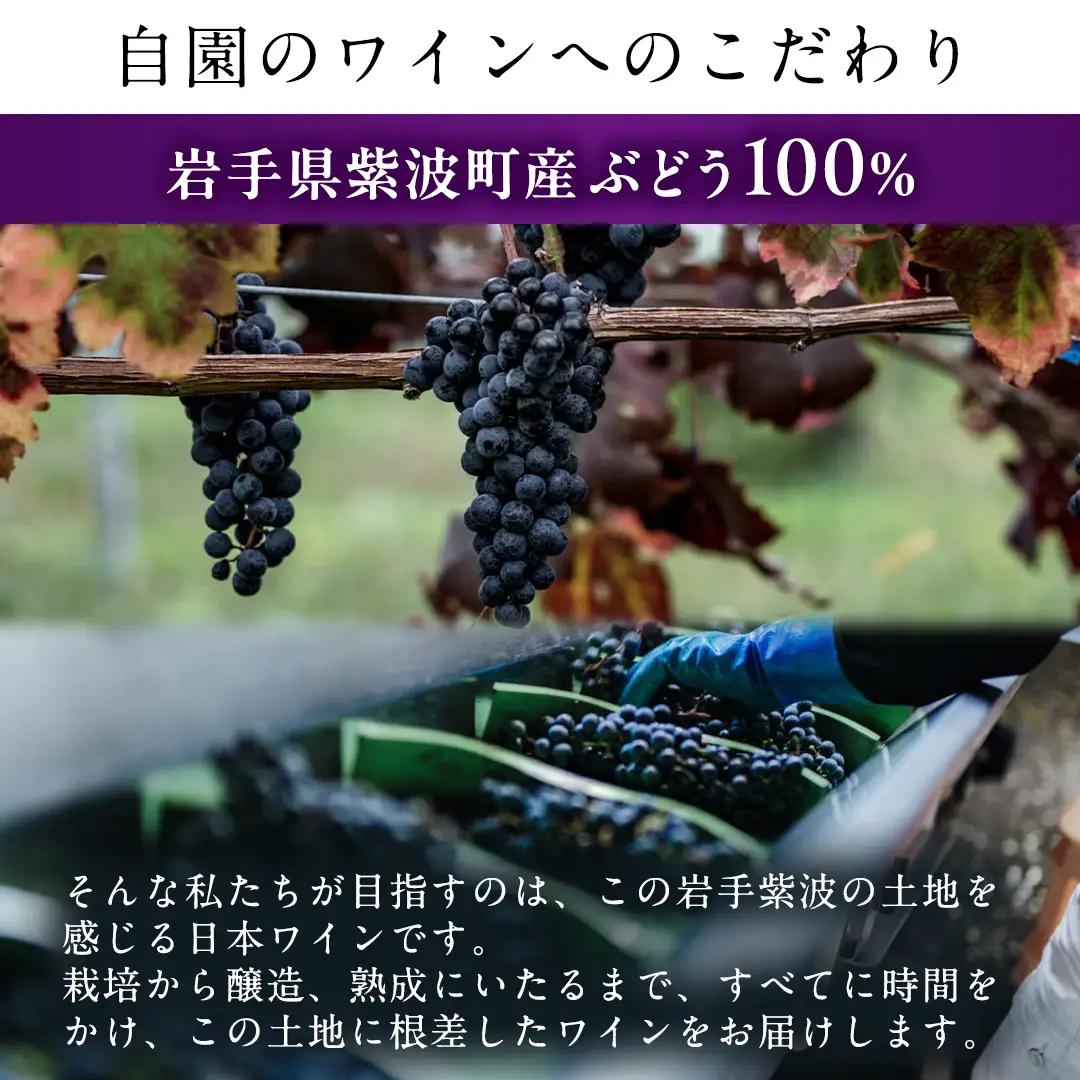 自園自醸ワイン紫波 樽熟成 赤ワイン3本セット (AL114)