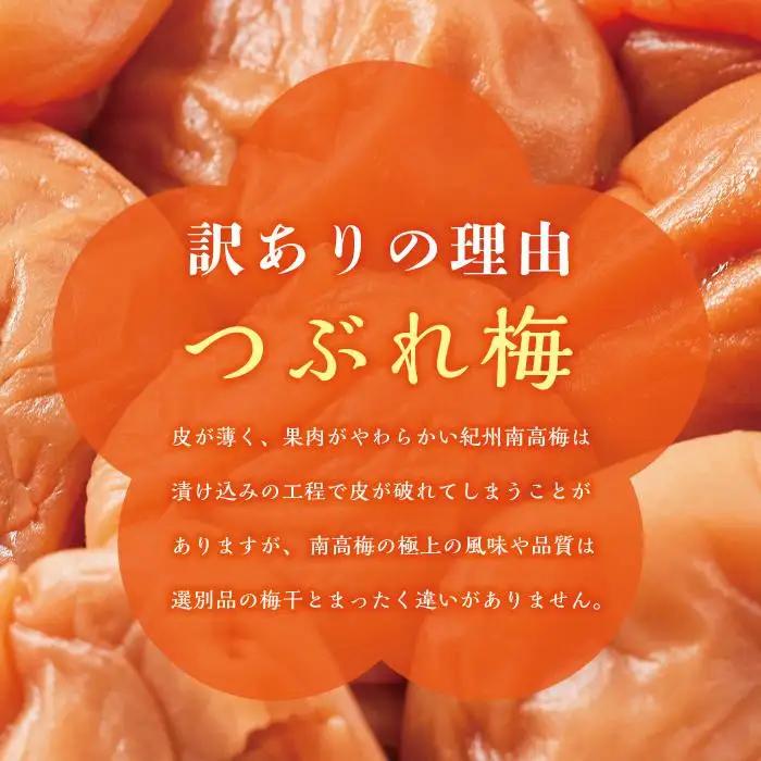 【定期便2回 2ヶ月に1回】 紀州南高梅 訳あり はちみつ梅 塩分5％ 2.4kg（300g×8パック)