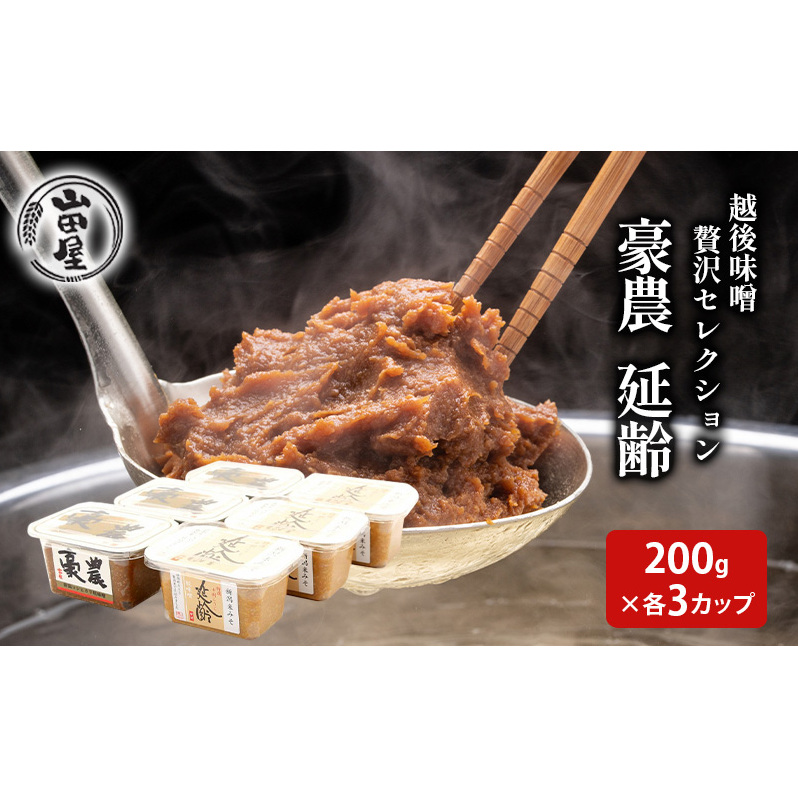 越後味噌贅沢セレクション200g×各3カップ 調味料 料理 調理 味付け 和食 日本食 みそ汁 