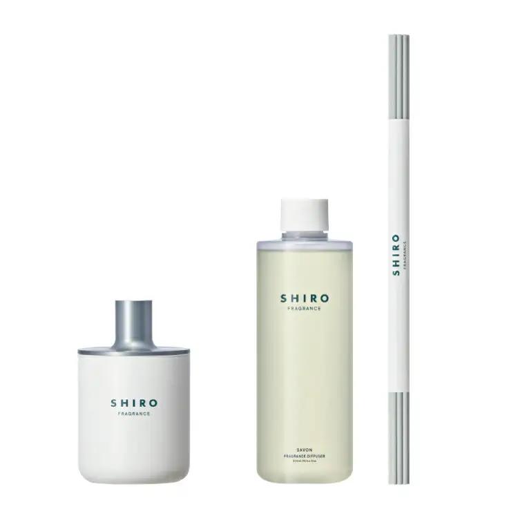 SHIRO　サボン フレグランスディフューザーキット(容器+詰め替え用リキッド+スティック 3点セット) 300mL 3ヶ月目安　[01506]