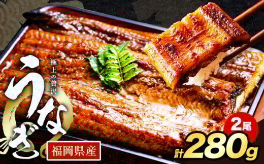 うなぎ 鰻 福岡県産 鰻の蒲焼き 数量限定 2尾 280g HOMIE《45日以内に出荷予定(土日祝除く)》福岡県 鞍手郡 鞍手町 鰻 蒲焼き 数量限定 国産 蒲焼 うなぎ蒲焼