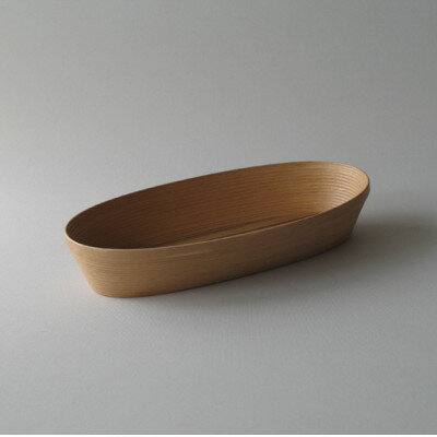 【ふるさと納税】BUNACO　IB-C622　オーバルボックス　Mサイズ(ライトブラウン)【1660235】